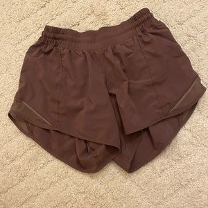 Purple/gray lululemon hotty hot shorts